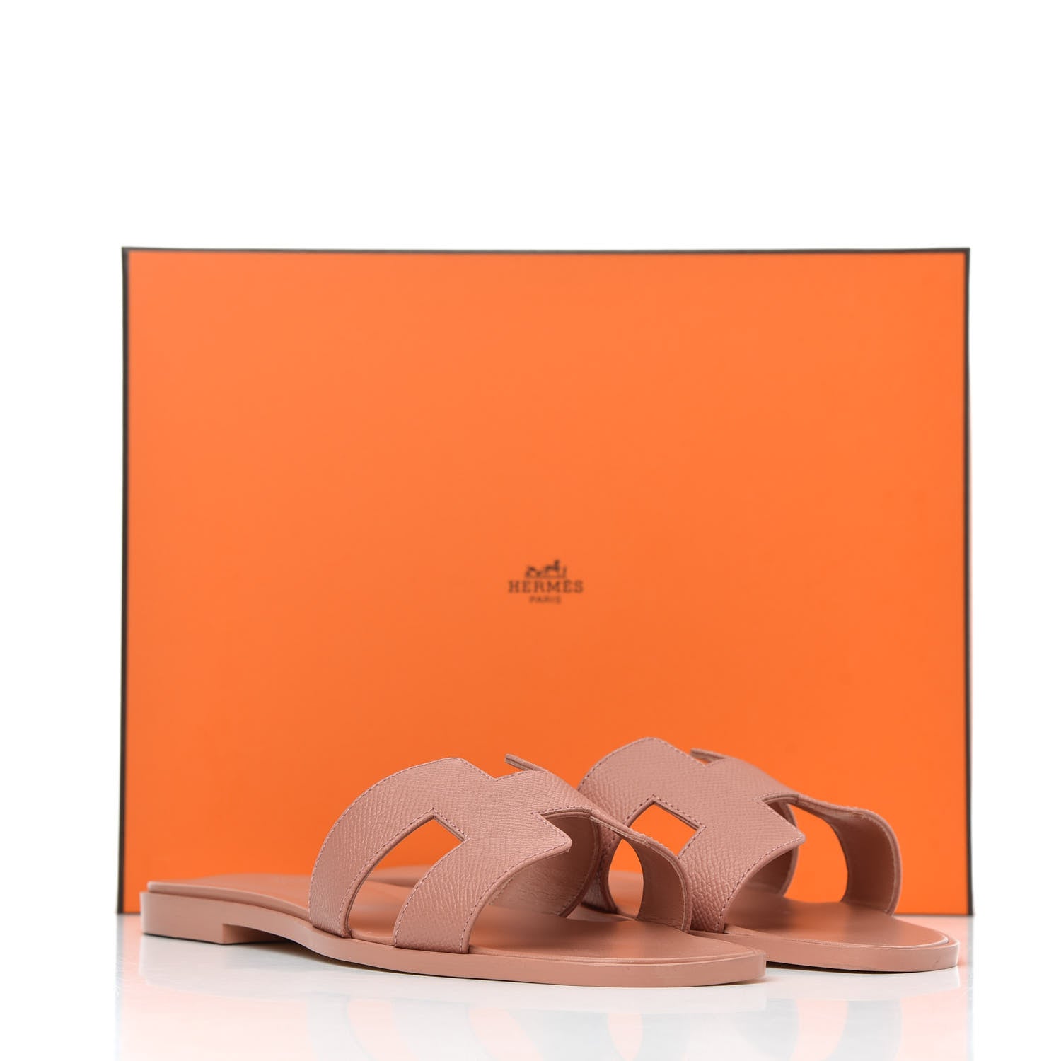 Hermes Epsom Oran Sandals 38 Rose Aube 12 of 12