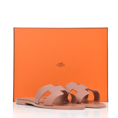 Hermes Epsom Oran Sandals 38 Rose Aube 12 of 12