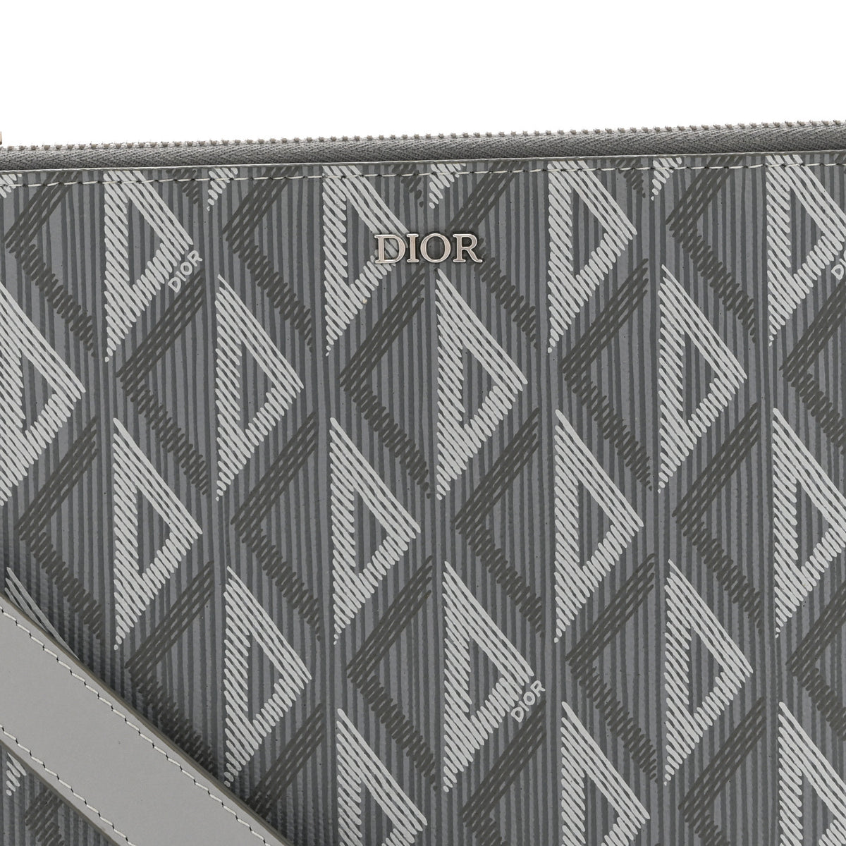 Christian Dior Coated Canvas CD Diamond Pouch Grey 8 of 11