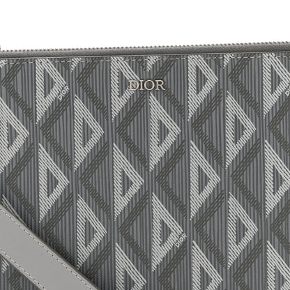 Christian Dior Coated Canvas CD Diamond Pouch Grey 8 of 11