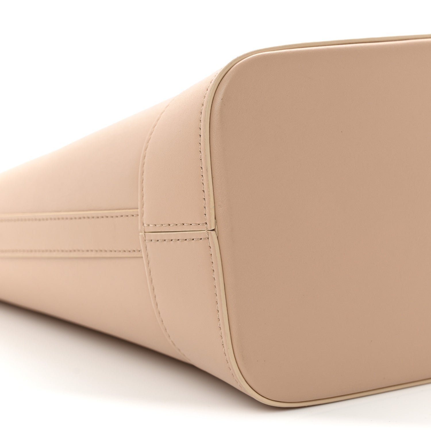 Celine Smooth Calfskin Small Cuir Triomphe Bucket Bag Nude 9 of 10