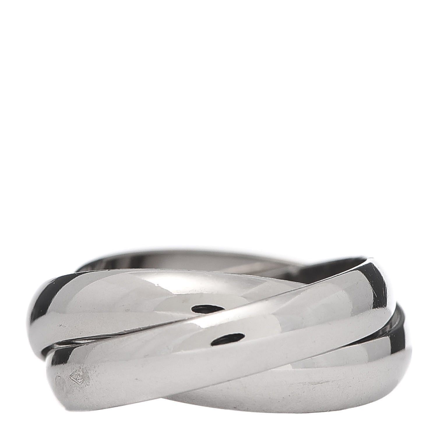 Cartier 18K White Gold Classic Trinity Ring 46 3.75 1 of 7