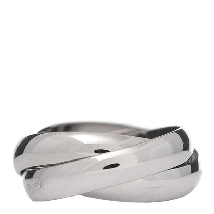 Cartier 18K White Gold Classic Trinity Ring 46 3.75 1 of 7