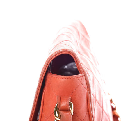 Chanel Lambskin Single Flap Red 20 of 22