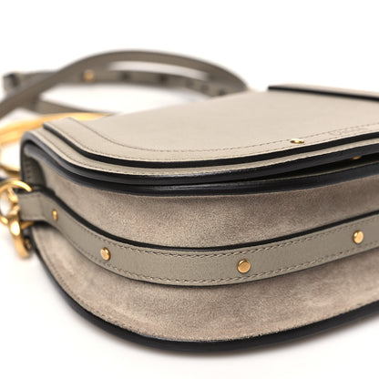 Chloe Calfskin Suede Small Nile Bracelet Bag Motty Grey 9 of 10
