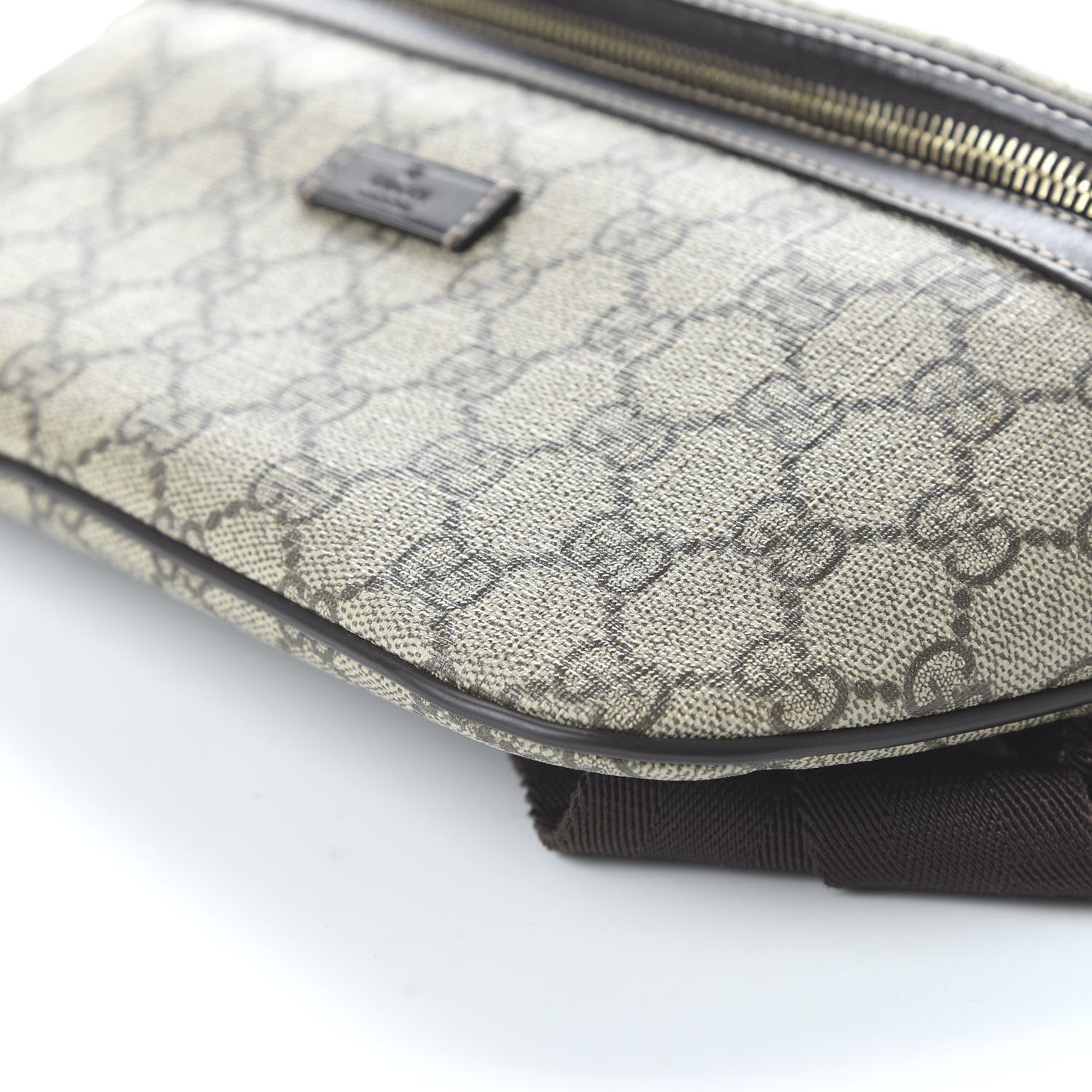 Gucci GG Supreme Monogram Belt Bag Dark Brown 7 of 10