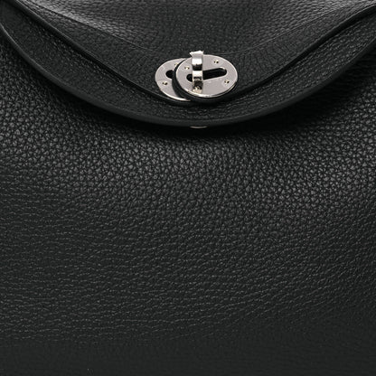 Hermes Taurillon Clemence Lindy 26 Black 8 of 12