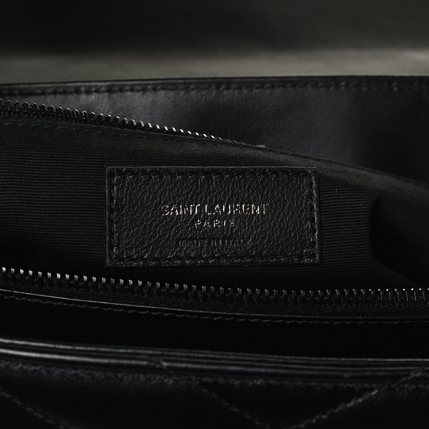 Saint Laurent Calfskin Y Quilted Monogram Medium Loulou Chain Satchel Black 5 of 17