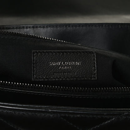 Saint Laurent Calfskin Y Quilted Monogram Medium Loulou Chain Satchel Black 5 of 17