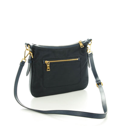 Prada Tessuto Nylon Saffiano Crossbody Bag Blue 3 of 9