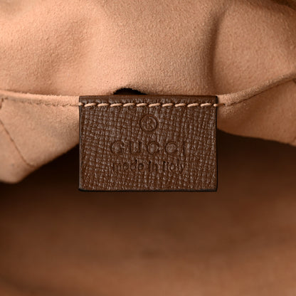 Gucci Monogram Textured Calfskin Horsebit 1955 Drawstring Bucket Bag Beige Brown Sugar 6 of 11