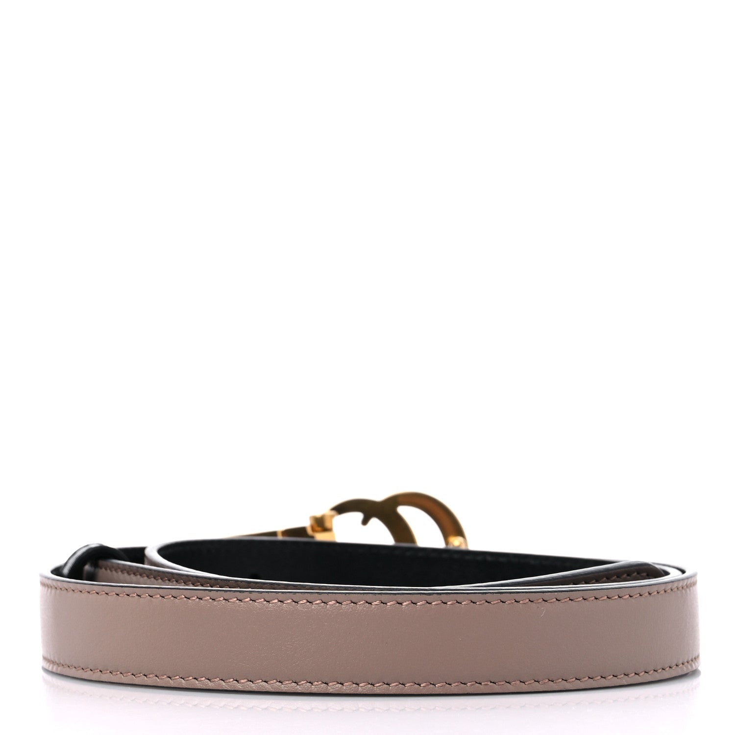 Gucci Plutone Calfskin Double G Reversible 20mm Belt 90 36 Porcelain Rose Black 2 of 4