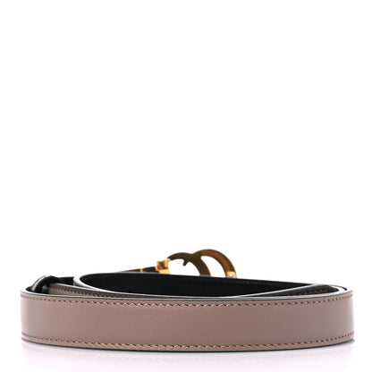Gucci Plutone Calfskin Double G Reversible 20mm Belt 90 36 Porcelain Rose Black 2 of 4