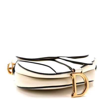 Christian Dior Grained Calfskin Mini Saddle Bag White 4 of 10