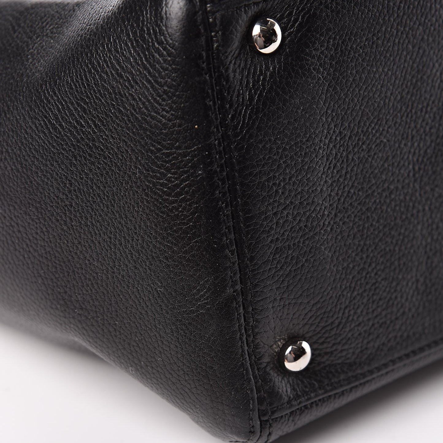 Calfskin Cerf Executive Shopper Tote Black