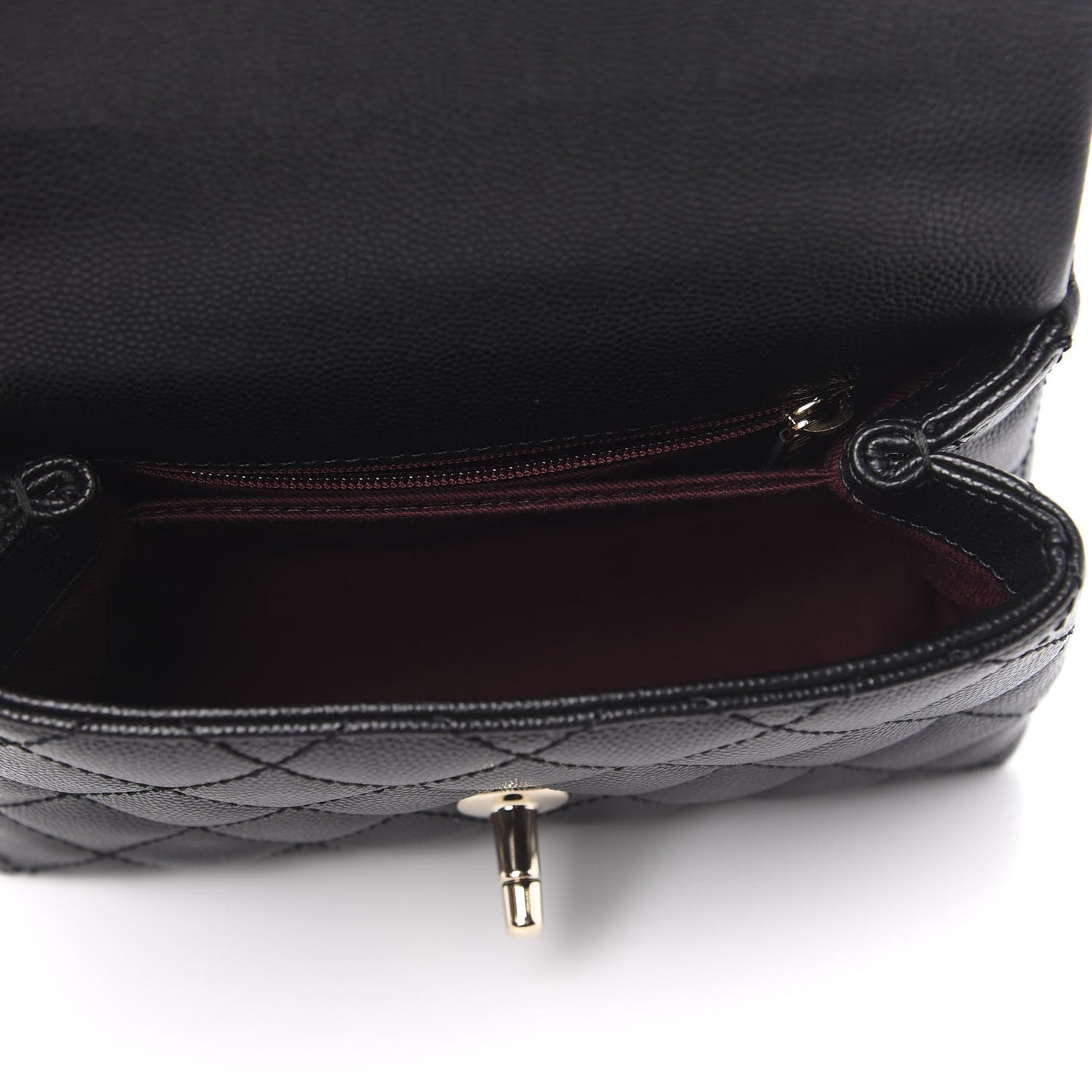 Caviar Quilted Extra Mini Coco Handle Flap Black