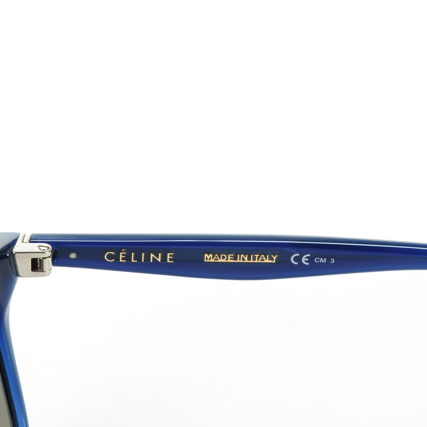Celine Thin Square Sunglasses CL 41065/S Blue 3 of 5