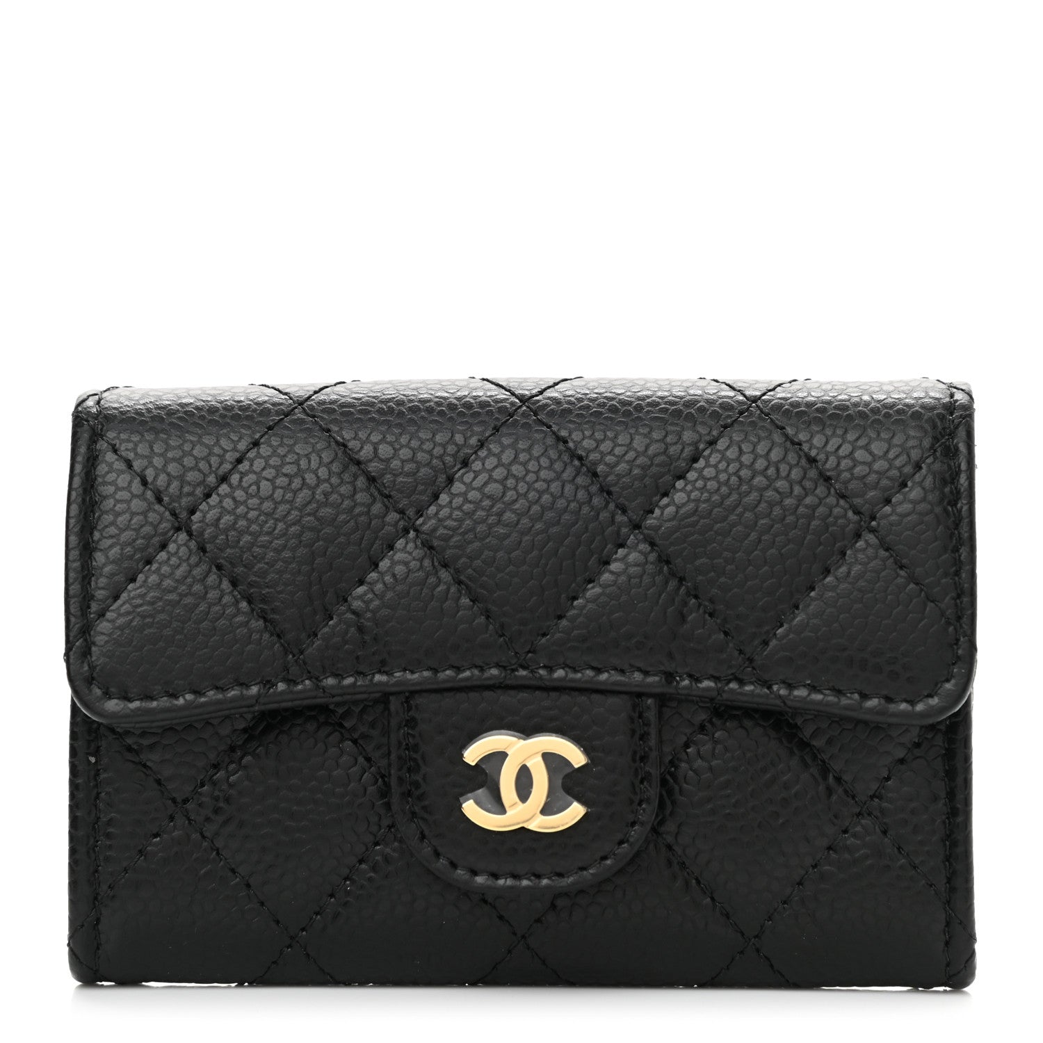 Chanel Caviar Quilted Flap Card Holder Black 1 of 7