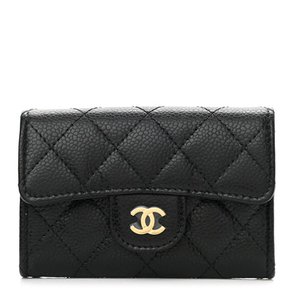 Chanel Caviar Quilted Flap Card Holder Black 1 of 7