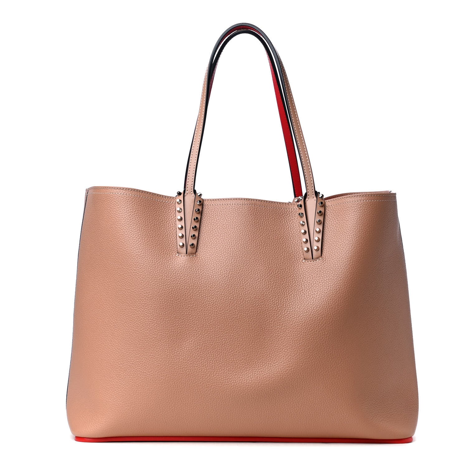 Christian Louboutin Calfskin Spikes East West Cabata Tote Nude 2 of 5