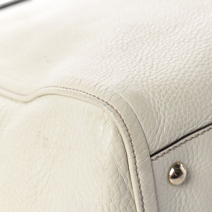 Gucci Pebbled Calfskin Large Soho Top Handle Bag Off White 9 of 19