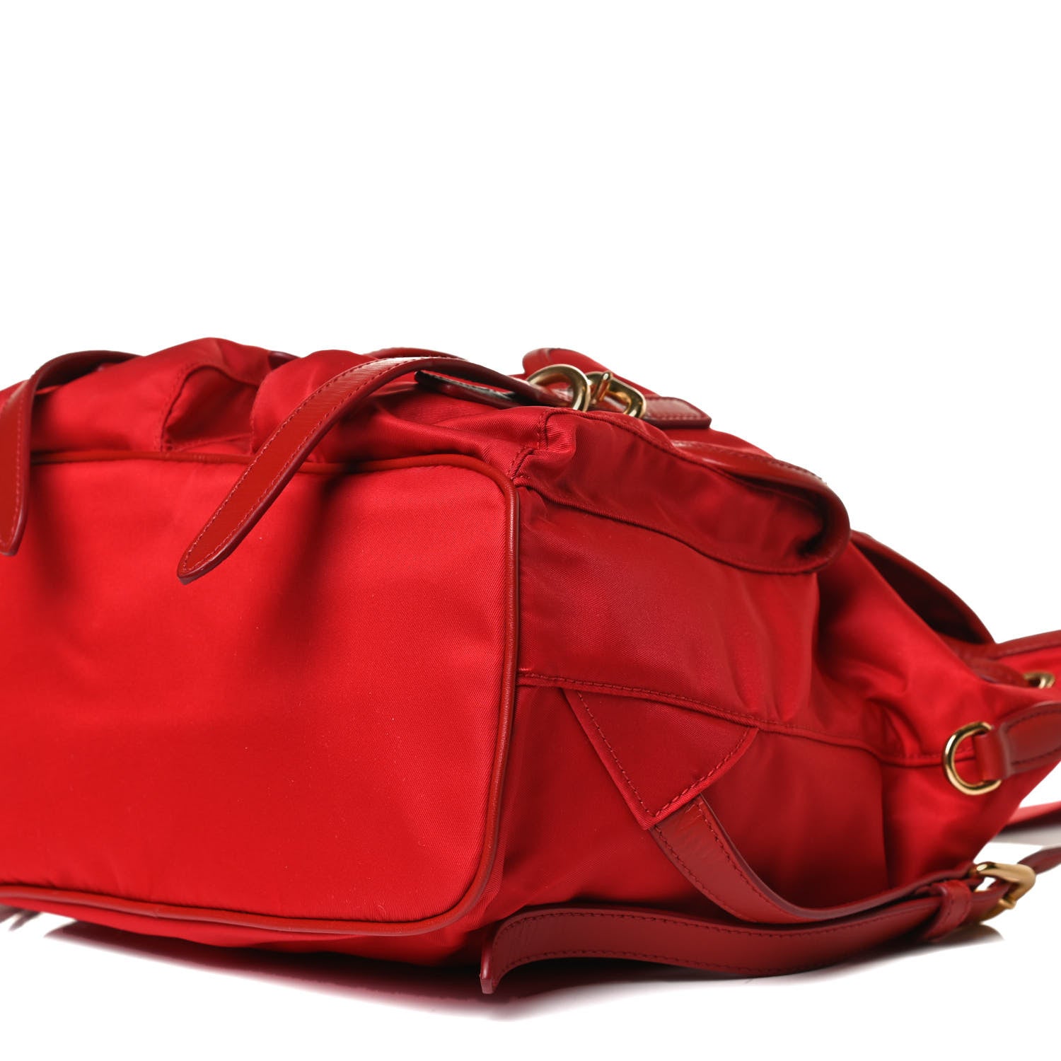 Prada Tessuto Nylon Vitello Backpack Rosso 11 of 14
