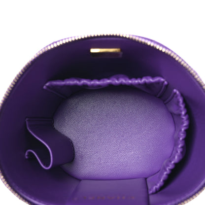 Chanel Lambskin Quilted Afternoon Tea Top Handle Vanity With Chain Purple 5 of 10