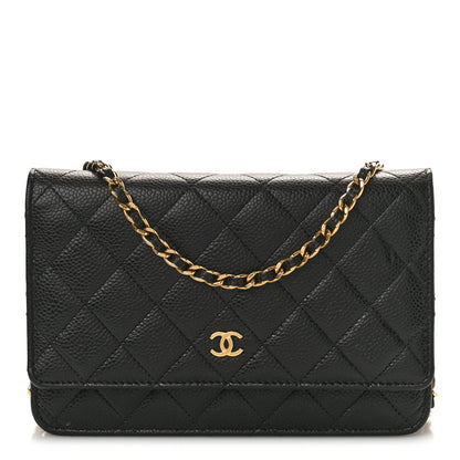 Chanel Caviar Quilted Wallet on Chain WOC Black 1 of 10