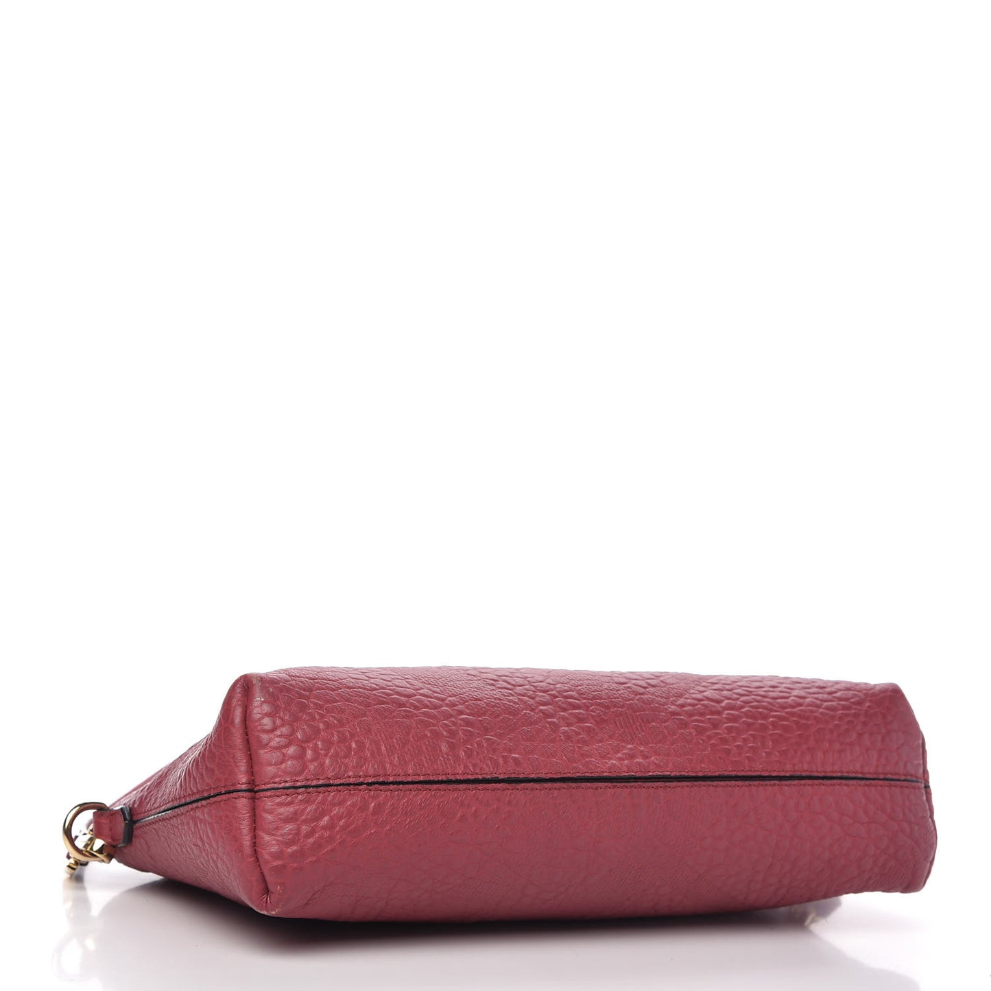 Signature Grain Calfskin Check Embossed Small Chichester Crossbody Clutch Bag Dark Plum