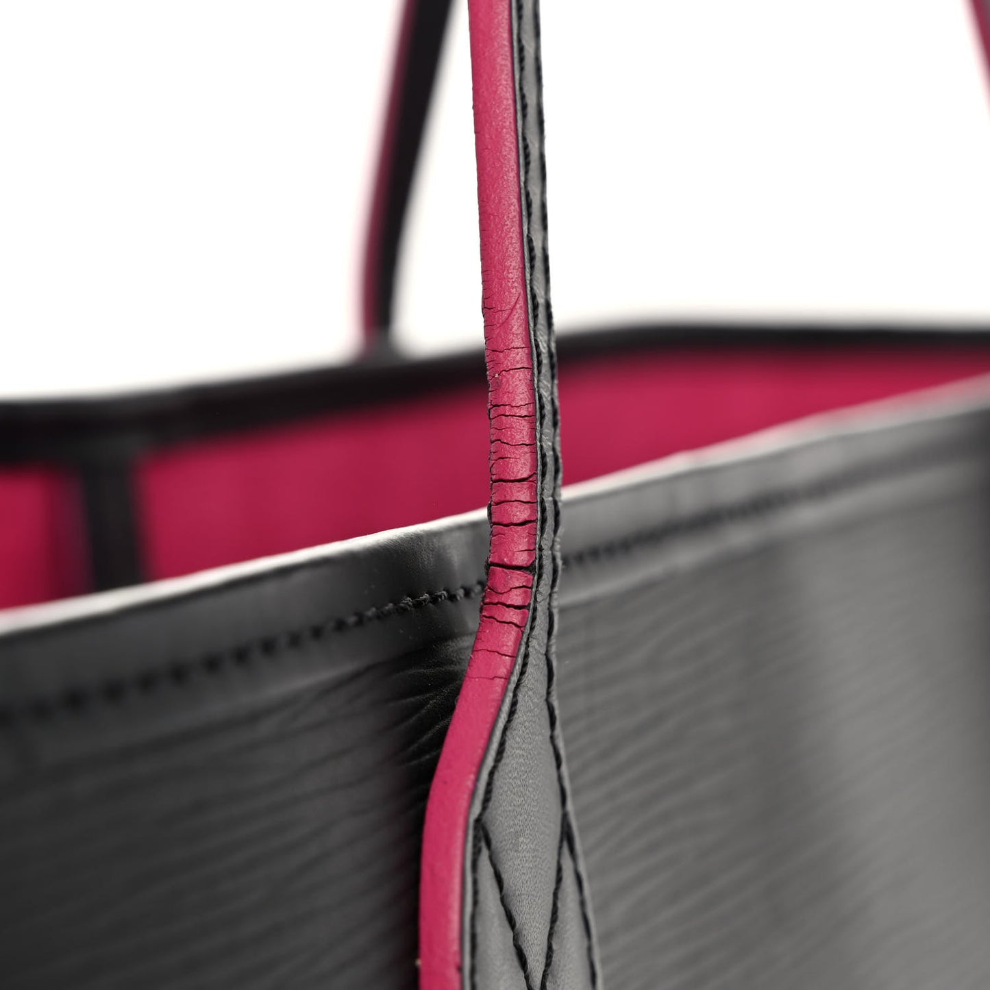 Epi Neverfull MM Black Hot Pink