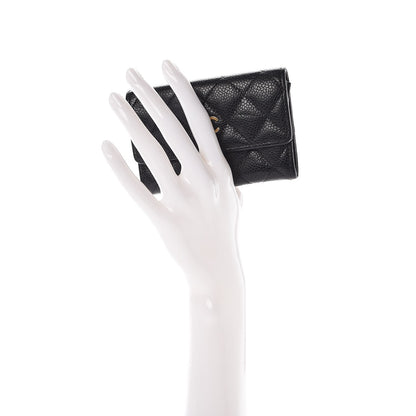 Chanel Caviar Quilted Flap Card Holder Black 2 of 8