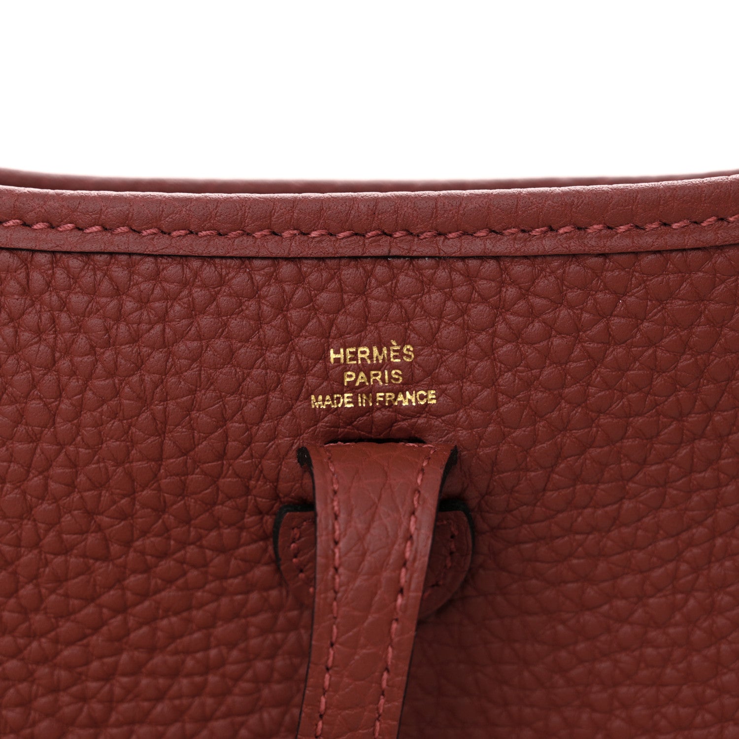 Hermes Taurillon Clemence Amazone Evelyne TPM Rouge H 6 of 10