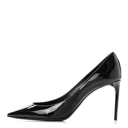 Saint Laurent Patent Calfskin Zoe 85 Pumps 36.5 Black 1 of 11