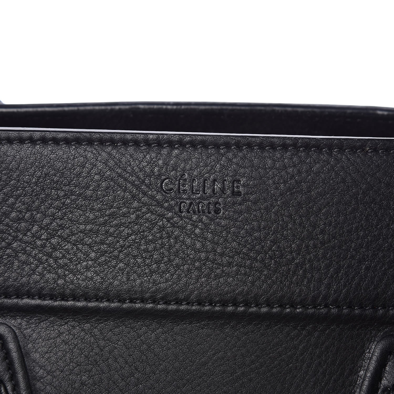 Celine Supple Calfskin Medium Phantom Luggage Black 6 of 13