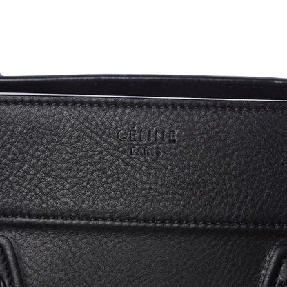 Celine Supple Calfskin Medium Phantom Luggage Black 6 of 13