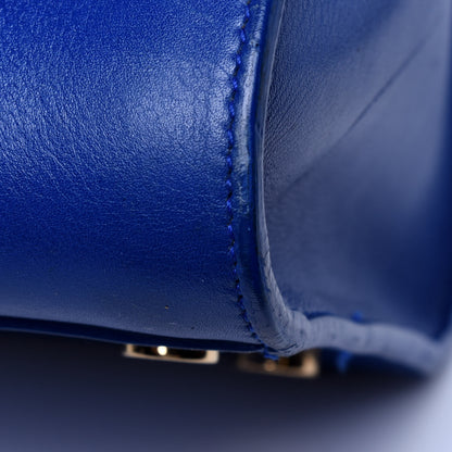 Saint Laurent Smooth Calfskin Small Monogram Cabas Blue Majorelle 17 of 30