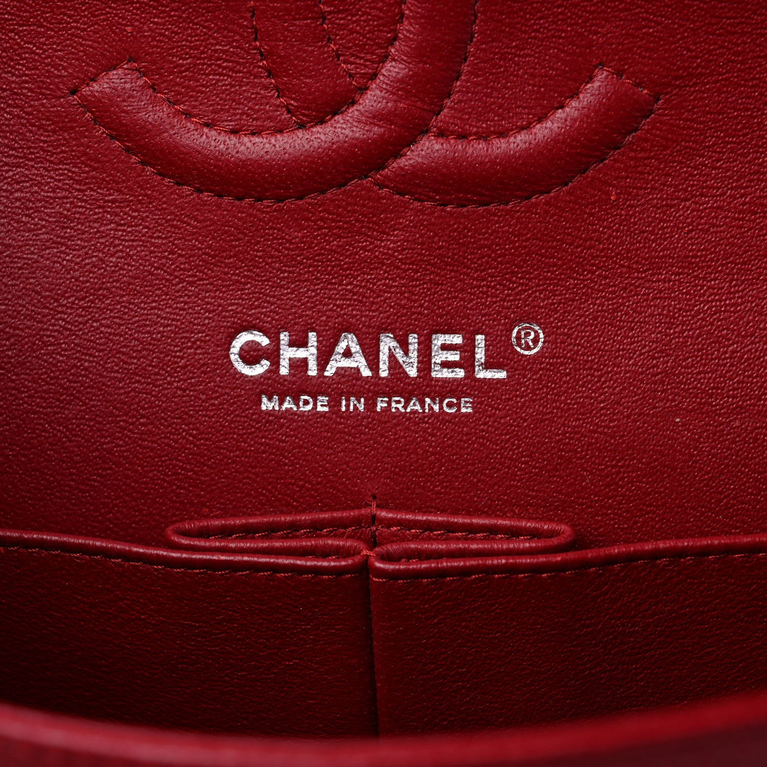Chanel Caviar Quilted Medium Double Flap Dark Red 6 of 20