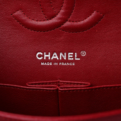 Chanel Caviar Quilted Medium Double Flap Dark Red 6 of 20