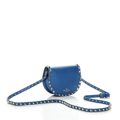 Valentino Garavani Vitello Mini Rockstud Halfmoon Saddle Bag Light Sapphire 3 of 6