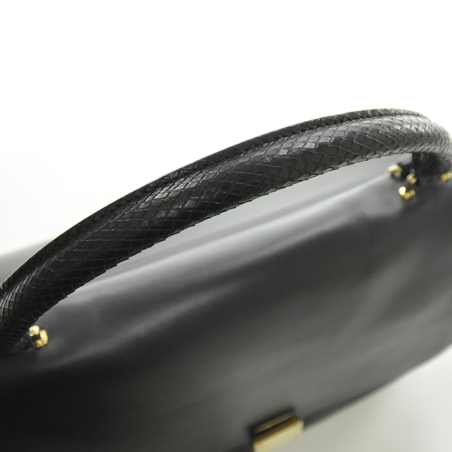 Celine Calfskin and Suede Trapeze Black 8 of 8