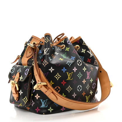 Louis Vuitton Monogram Multicolor Petit Noe Black 3 of 10