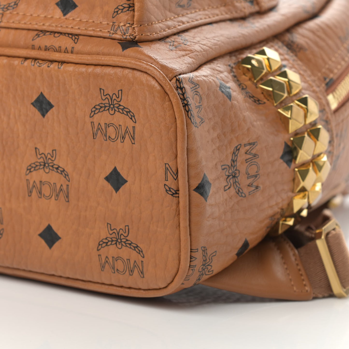 Visetos Side Stud Mini Stark Backpack Cognac
