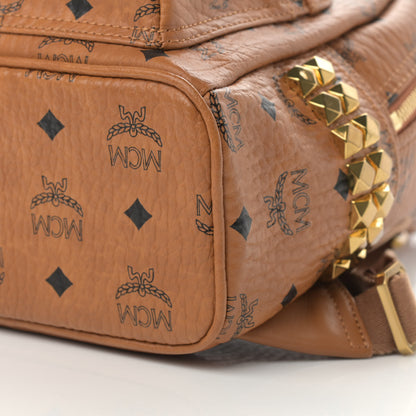 MCM Visetos Side Stud Mini Stark Backpack Cognac 11 of 14
