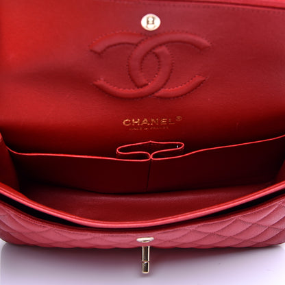 Chanel Caviar Quilted Medium Double Flap Red 5 of 11