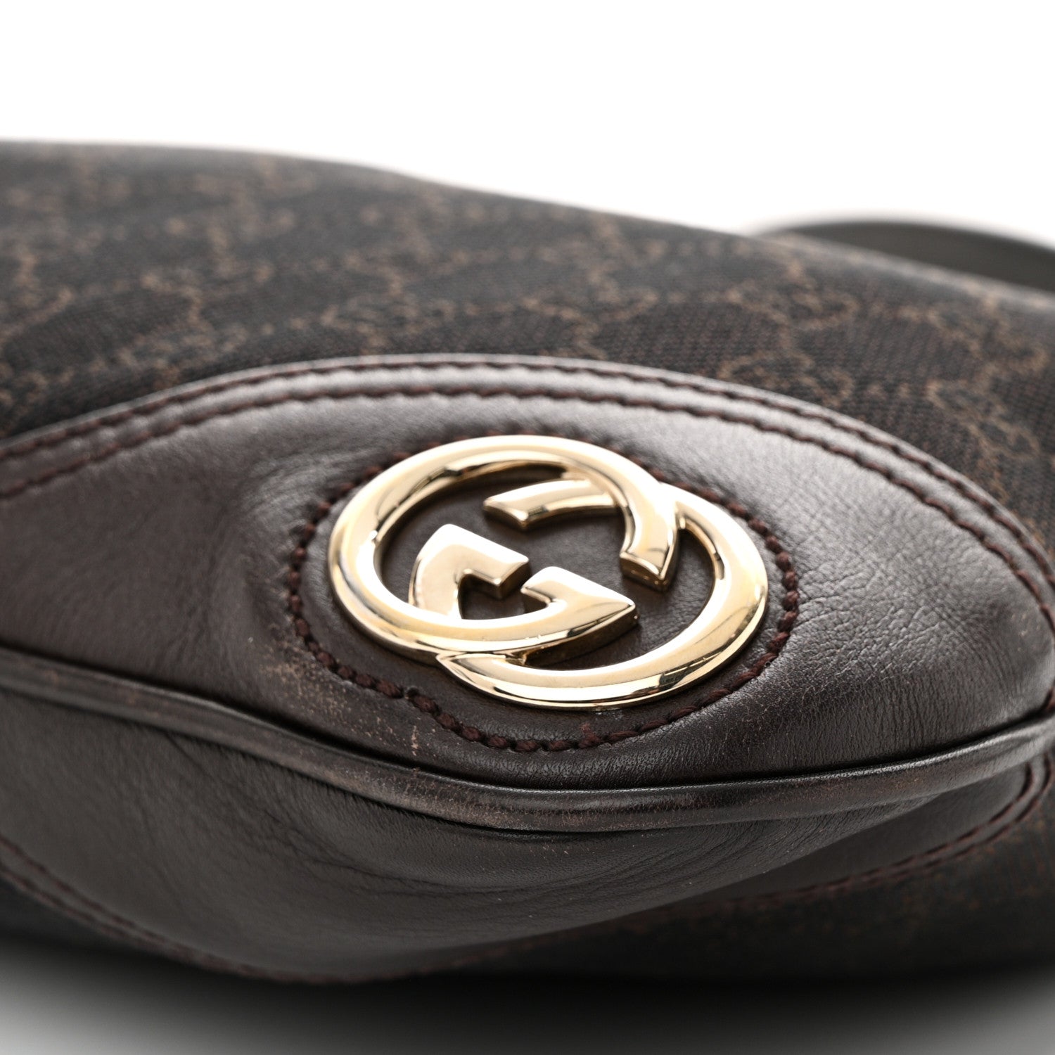 Gucci Monogram Medium New Britt Hobo Dark Brown 10 of 13
