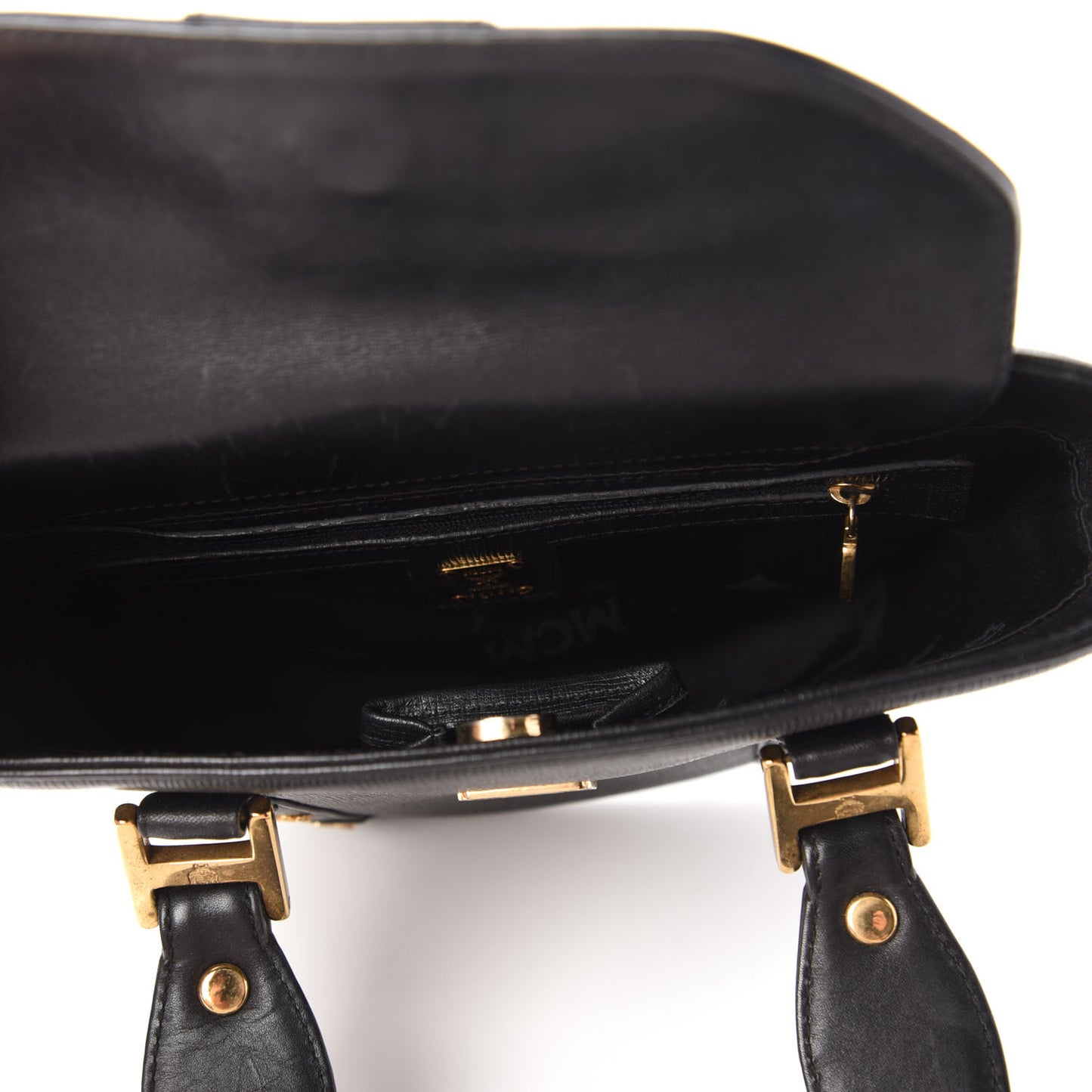 Grained Calfskin Mini Tote Black