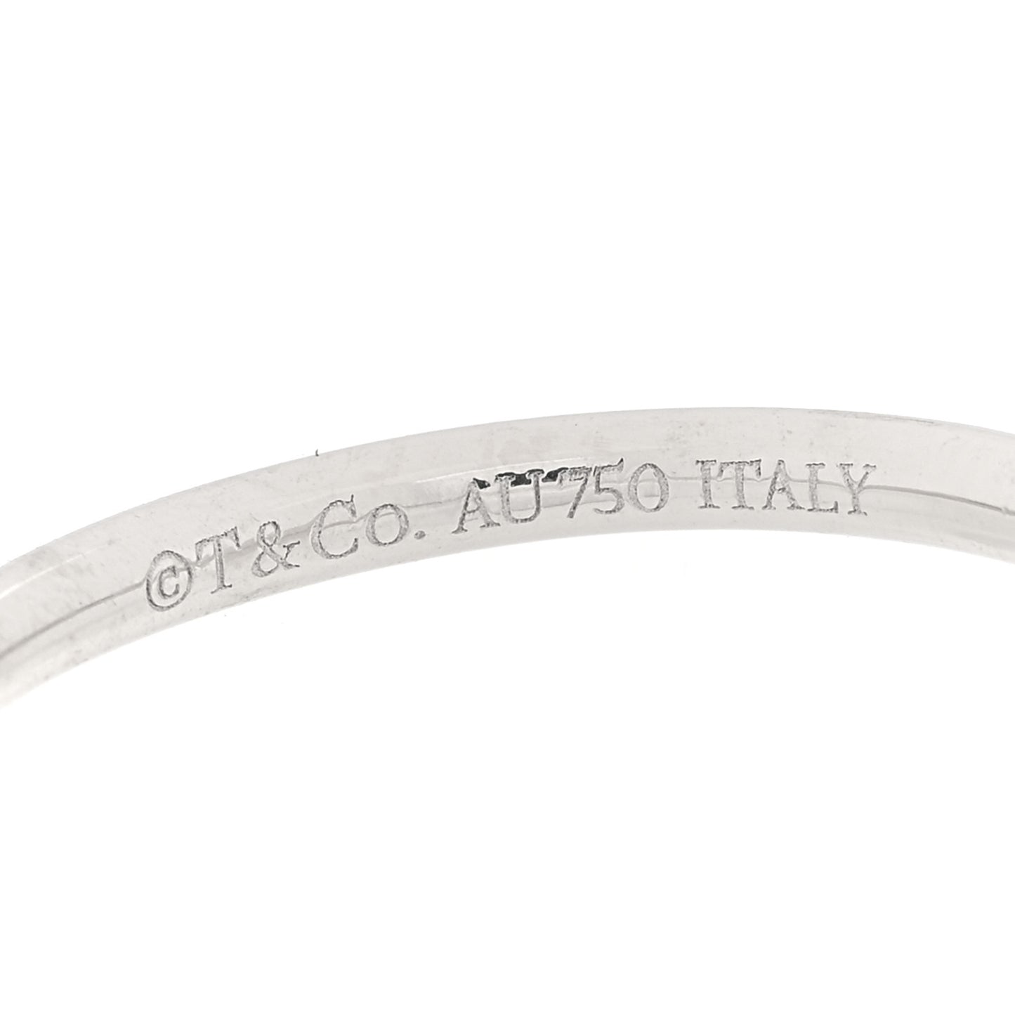 18K White Gold T Wire Ring 50 5.25