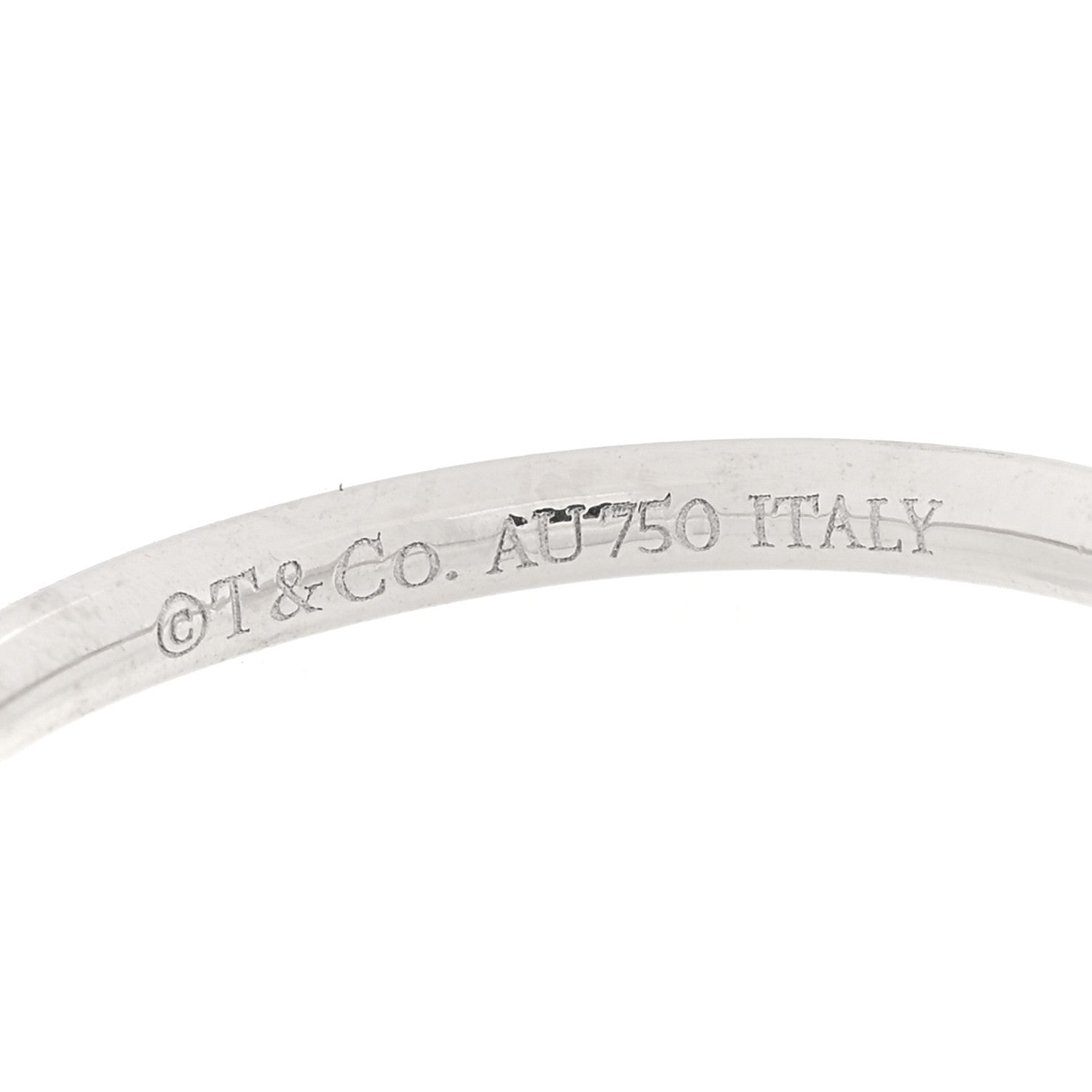 Tiffany 18K White Gold T Wire Ring 50 5.25 4 of 4