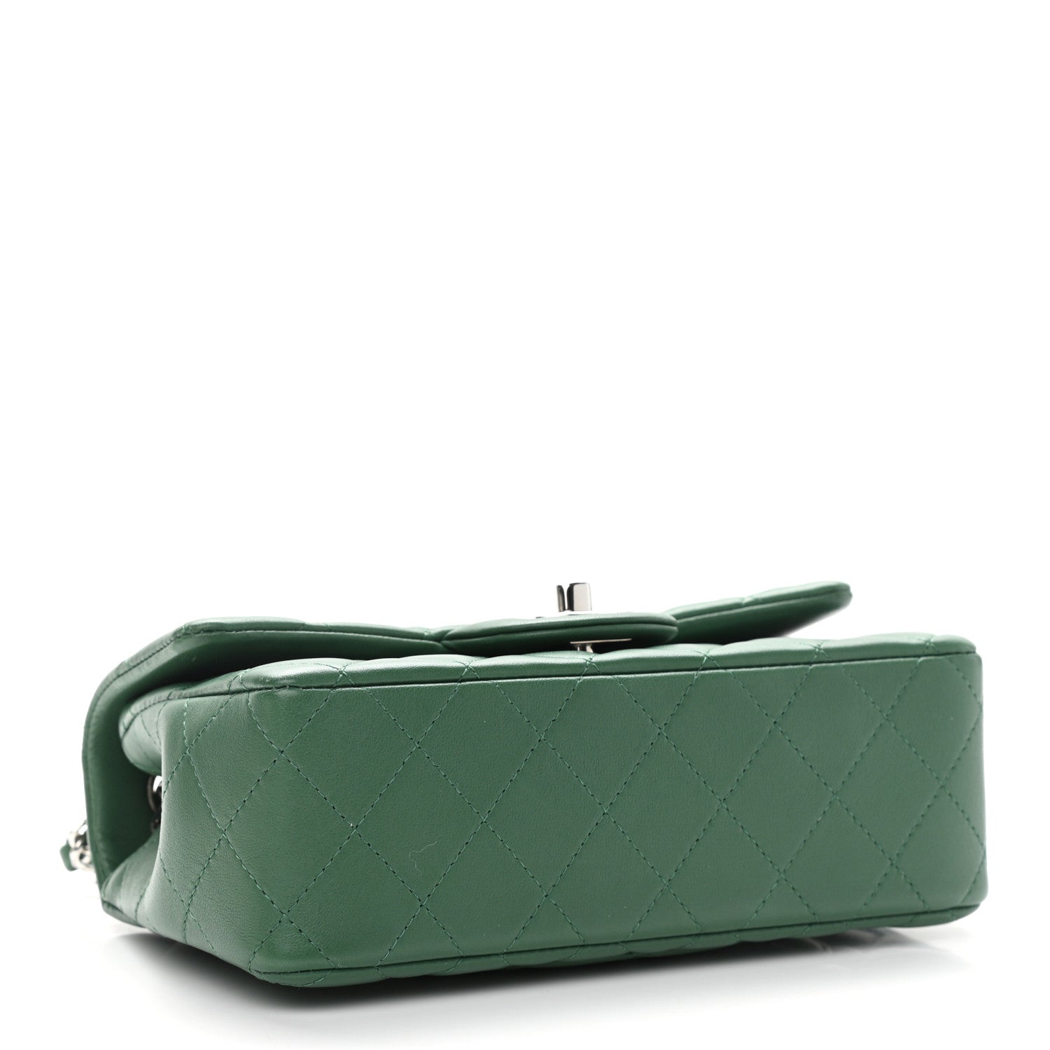 Chanel Lambskin Quilted Mini Rectangular Flap Green 4 of 10