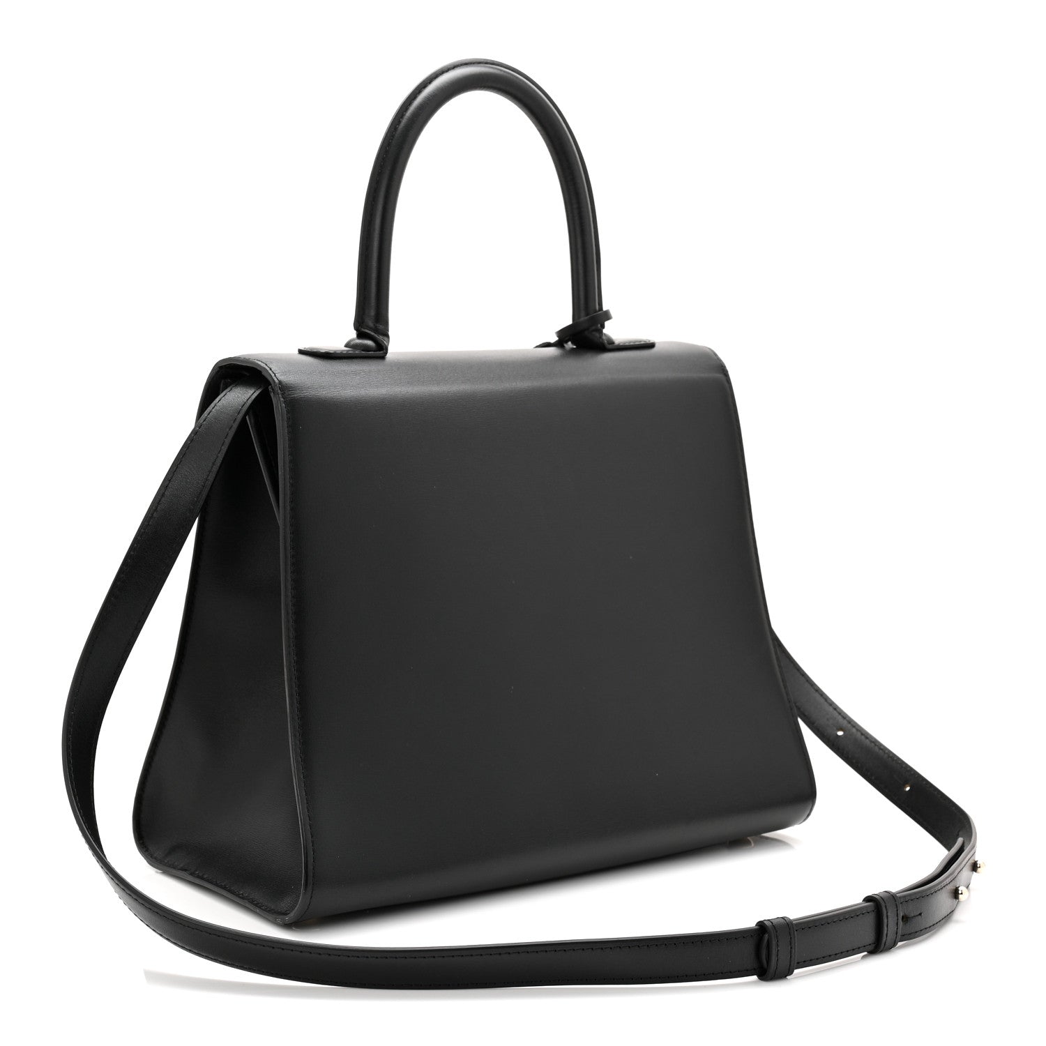 Delvaux Box Calfskin MM Brillant Satchel Black 3 of 11